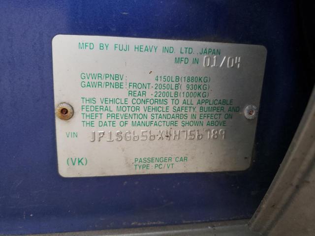 Photo 14 from auction – 2004 SUBARU FORESTER 2 with VIN JF1SG656X4H756789