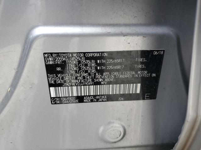 Photo 14 from auction – 2018 TOYOTA RAV4 LE with VIN JTMZFREV2JJ190491