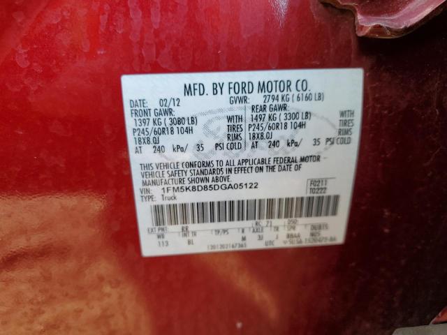 Photo 14 from auction – 2013 FORD EXPLORER X with VIN 1FM5K8D85DGA05122