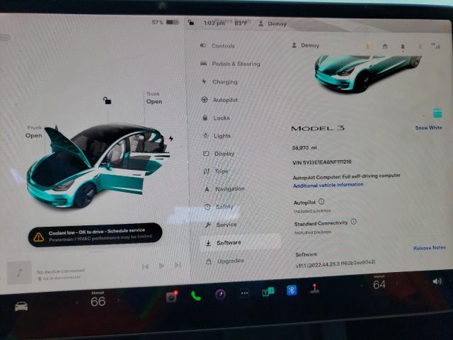 Photo 9 from auction – 2022 TESLA MODEL 3 with VIN 5YJ3E1EA8NF111216