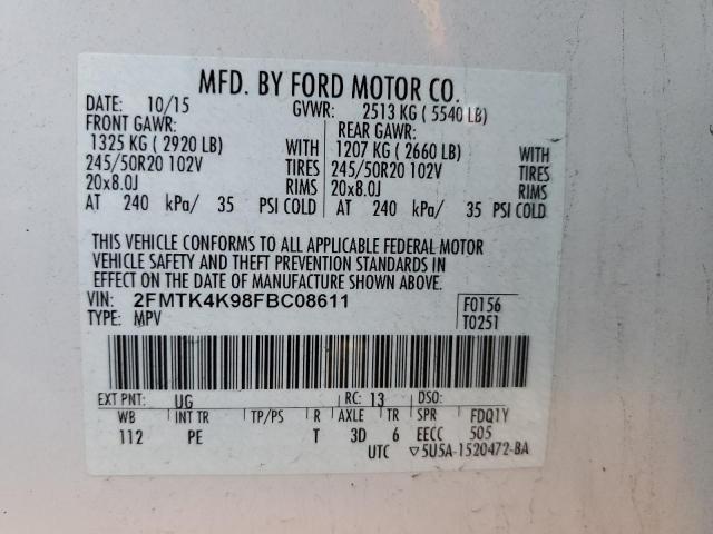 Photo 14 from auction – 2015 FORD EDGE TITAN with VIN 2FMTK4K98FBC08611