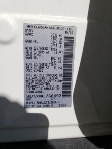 Photo 14 from auction – 2015 NISSAN ROGUE S with VIN 5N1AT2MT8FC766492
