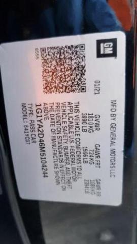 Photo 10 from auction – 2021 CHEVROLET CORVETTE S with VIN 1G1YA2D46M5104244