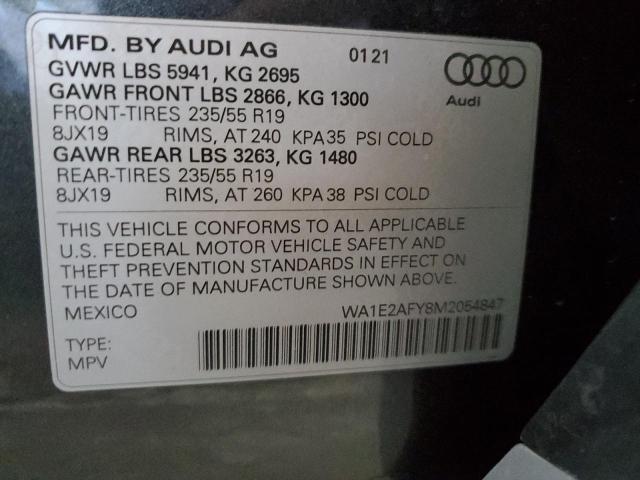 Photo 14 from auction – 2021 AUDI Q5 E PREMI with VIN WA1E2AFY8M2054847