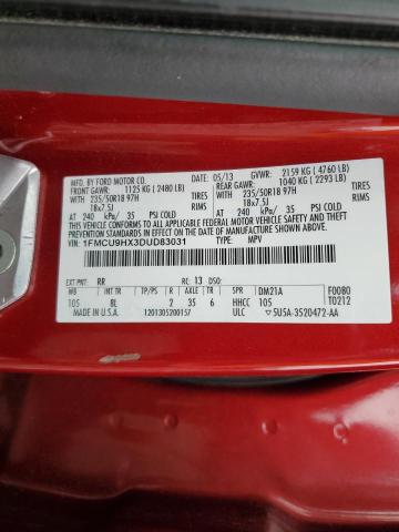 Photo 14 from auction – 2013 FORD ESCAPE SEL with VIN 1FMCU9HX3DUD83031