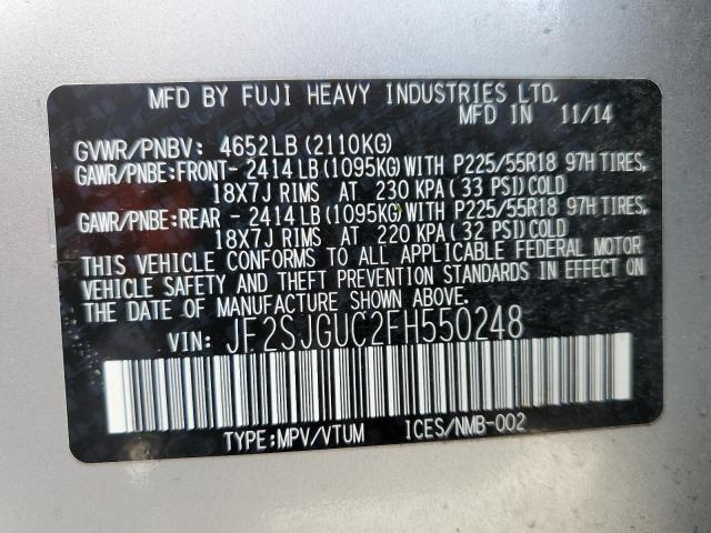 Photo 14 from auction – 2015 SUBARU FORESTER 2 with VIN JF2SJGUC2FH550248
