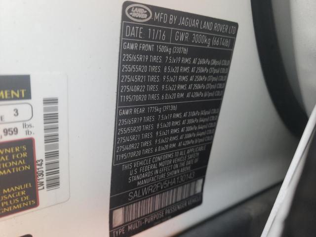 Photo 14 from auction – 2017 LAND ROVER RANGE ROVE with VIN SALWR2FV5HA130143