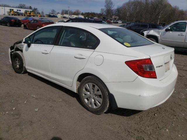 Photo 2 from auction – 2012 HONDA CIVIC LX with VIN 19XFB2F56CE068107
