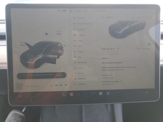 Photo 9 from auction – 2022 TESLA MODEL Y with VIN 7SAYGDEE4NF480159