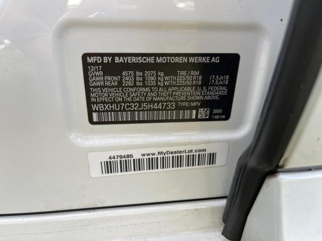 Photo 10 from auction – 2018 BMW X1 SDRIVE2 with VIN WBXHU7C32J5H44733