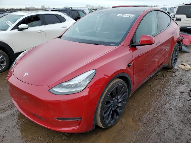 TESLA MODEL Y 2020 with VIN 5YJYGDEF7LF027995 - Photo from auction