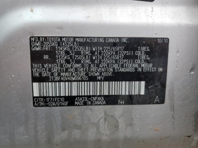 Photo 14 from auction – 2011 TOYOTA RAV4 with VIN 2T3BF4DV4BW096105