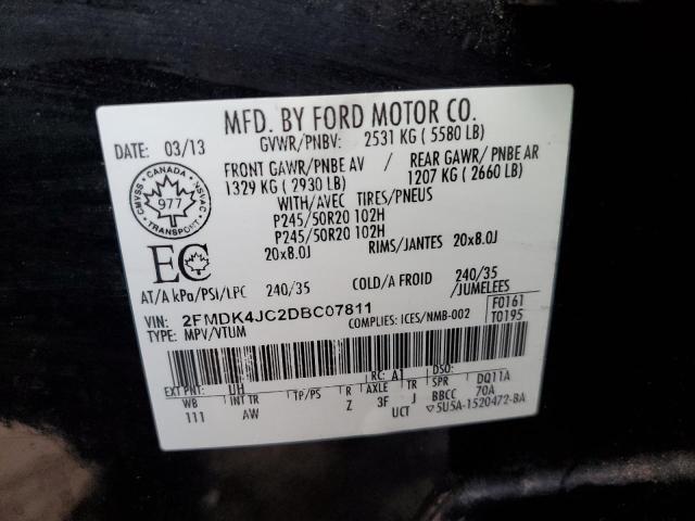 Photo 14 from auction – 2013 FORD EDGE SEL with VIN 2FMDK4JC2DBC07811