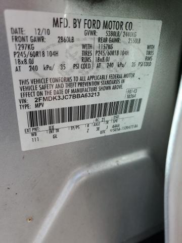 Photo 14 from auction – 2011 FORD EDGE SEL with VIN 2FMDK3JC7BBA63213