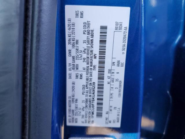 Photo 14 from auction – 2019 FORD ESCAPE S with VIN 1FMCU0F76KUA95239