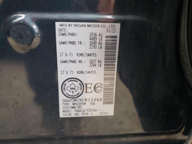 Photo 14 from auction – 2015 NISSAN ROGUE S with VIN 5N1AT2MT7FC822468