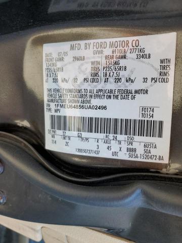 Photo 14 from auction – 2006 FORD EXPLORER E with VIN 1FMEU64856UA02496