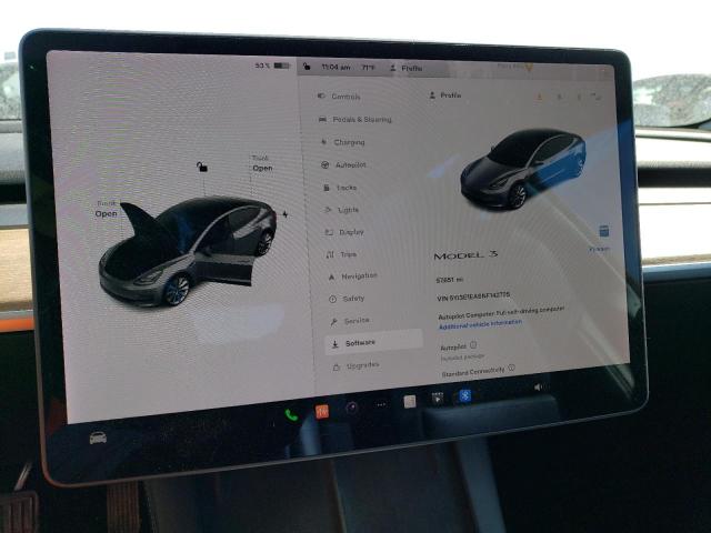 Photo 9 from auction – 2022 TESLA MODEL 3 with VIN 5YJ3E1EA8NF142725