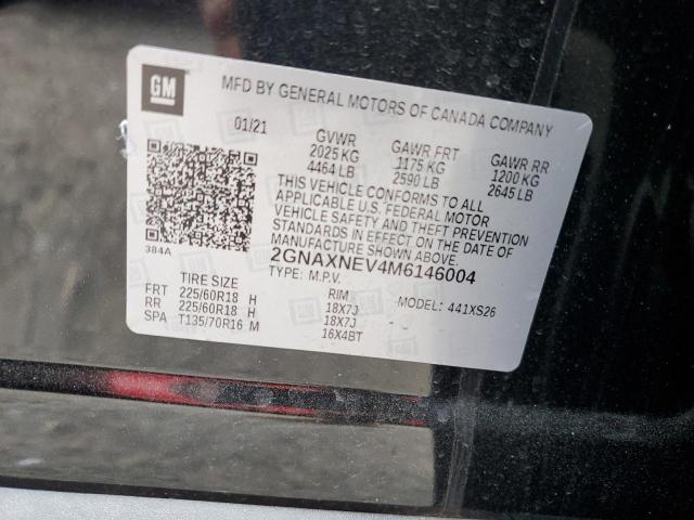 Photo 14 from auction – 2021 CHEVROLET EQUINOX PR with VIN 2GNAXNEV4M6146004