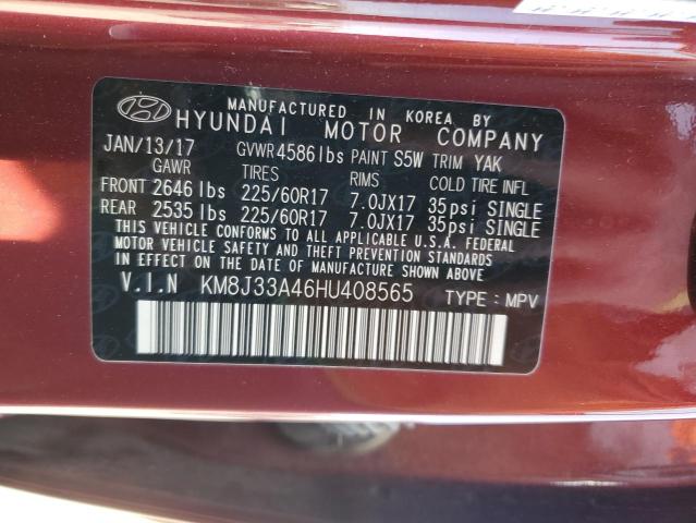 Photo 14 from auction – 2017 HYUNDAI TUCSON LIM with VIN KM8J33A46HU408565