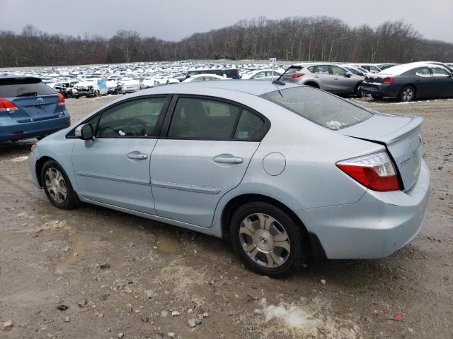 Photo 2 from auction – 2012 HONDA CIVIC HYBR with VIN JHMFB4F29CS006262