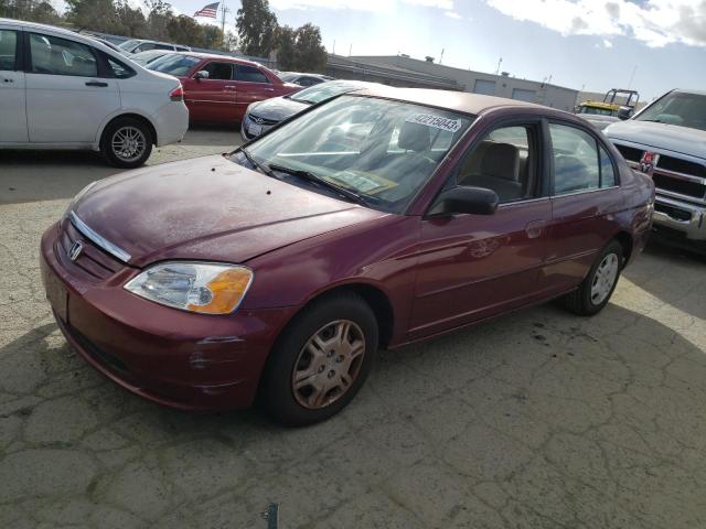 HONDA CIVIC LX 2002 with VIN 2HGES16562H602622 - Photo from auction