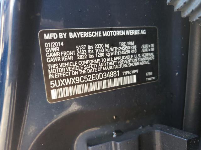 Photo 14 from auction – 2014 BMW X3 XDRIVE2 with VIN 5UXWX9C52E0D34881