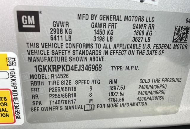 Photo 10 from auction – 2014 GMC ACADIA SLE with VIN 1GKKRPKD4EJ346968