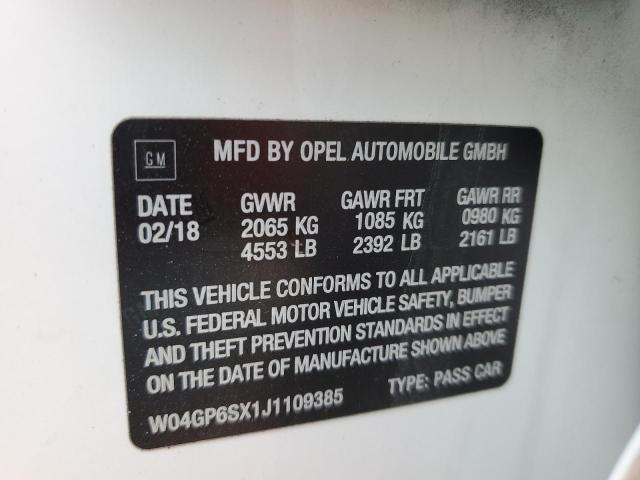 Photo 14 from auction – 2018 BUICK REGAL ESSE with VIN W04GP6SX1J1109385