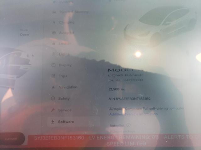 Photo 9 from auction – 2022 TESLA MODEL 3 with VIN 5YJ3E1EB3NF183160