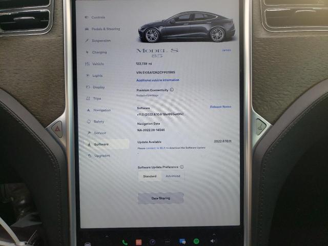 Photo 9 from auction – 2012 TESLA MODEL S with VIN 5YJSA1DN2CFP01985