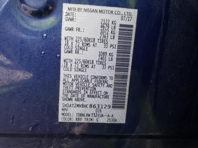 Photo 14 from auction – 2017 NISSAN ROGUE SV with VIN 5N1AT2MV8HC863129