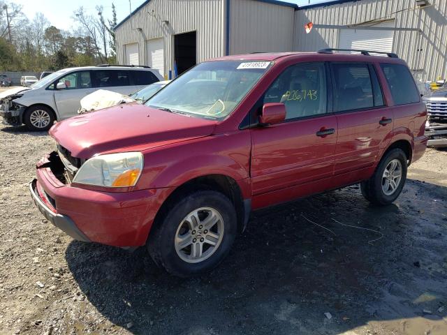 HONDA PILOT EXL 2005 with VIN 5FNYF18665B029608 - Photo from auction