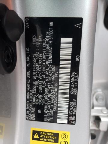 Photo 14 from auction – 2010 TOYOTA HIGHLANDER with VIN 5TDDK3EH2AS040896