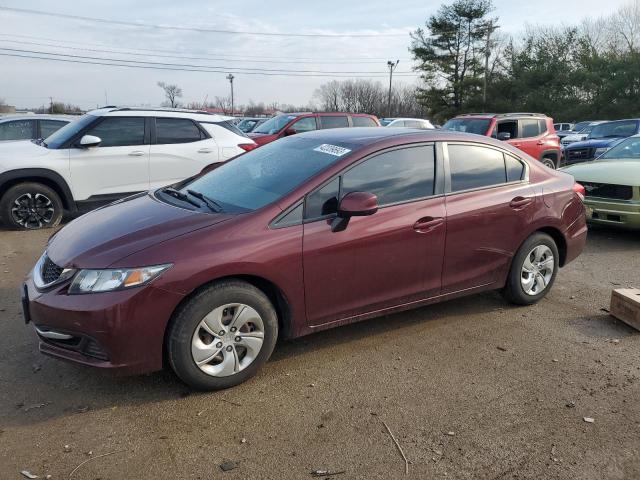 HONDA CIVIC LX 2013 with VIN 19XFB2F56DE093185 - Photo from auction