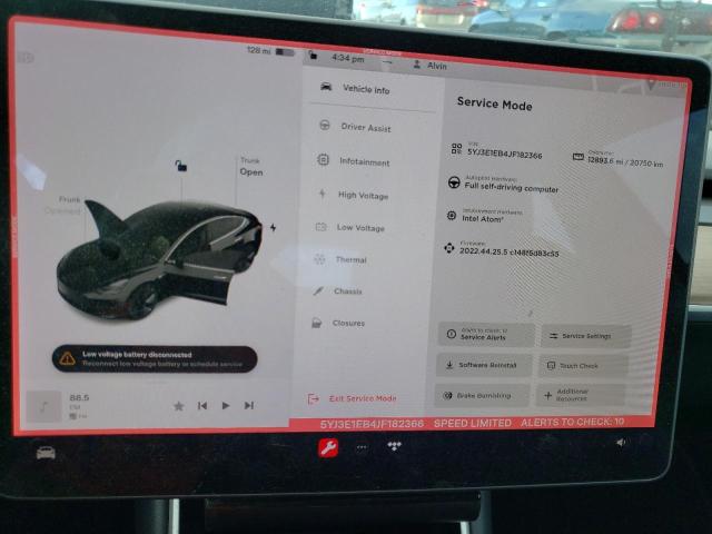 Photo 9 from auction – 2018 TESLA MODEL 3 with VIN 5YJ3E1EB4JF182366