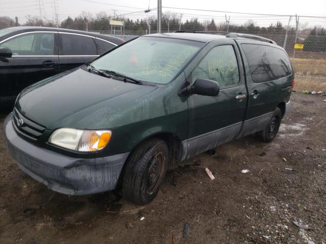TOYOTA SIENNA CE 2002 with VIN 4T3ZF19C42U435210 - Photo from auction
