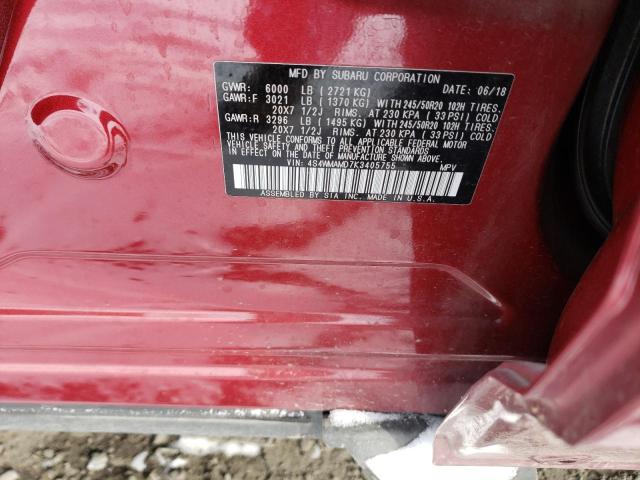 Photo 14 from auction – 2019 SUBARU ASCENT LIM with VIN 4S4WMAMD7K3405755