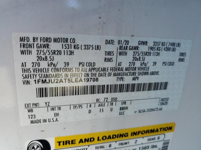 Photo 14 from auction – 2020 FORD EXPEDITION with VIN 1FMJU2AT5LEA19708