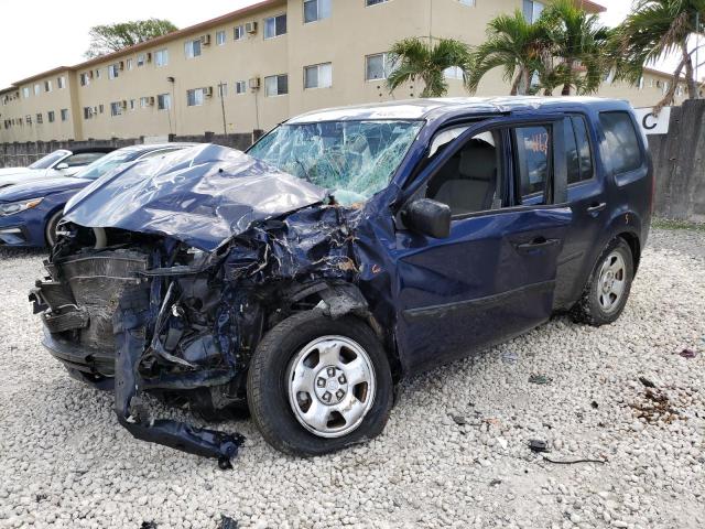 HONDA PILOT LX 2014 with VIN 5FNYF4H23EB027054 - Photo from auction