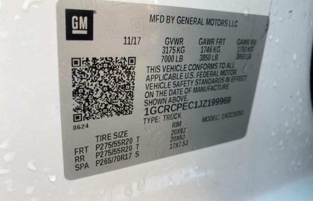 Photo 10 from auction – 2018 CHEVROLET SILVERADO with VIN 1GCRCPEC1JZ199969