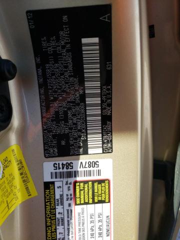 Photo 14 from auction – 2012 TOYOTA SIENNA LE with VIN 5TDJK3DC7CS038069