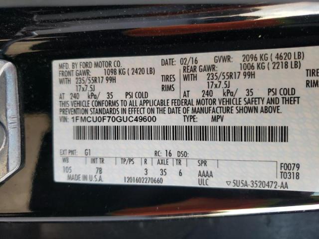 Photo 14 from auction – 2016 FORD ESCAPE S with VIN 1FMCU0F70GUC49600