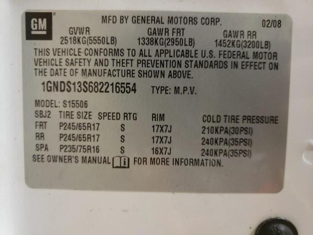 Photo 14 from auction – 2008 CHEVROLET TRAILBLAZE with VIN 1GNDS13S682216554