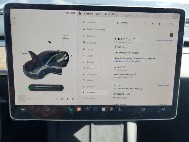 Photo 9 from auction – 2021 TESLA MODEL 3 with VIN 5YJ3E1EA9MF087538