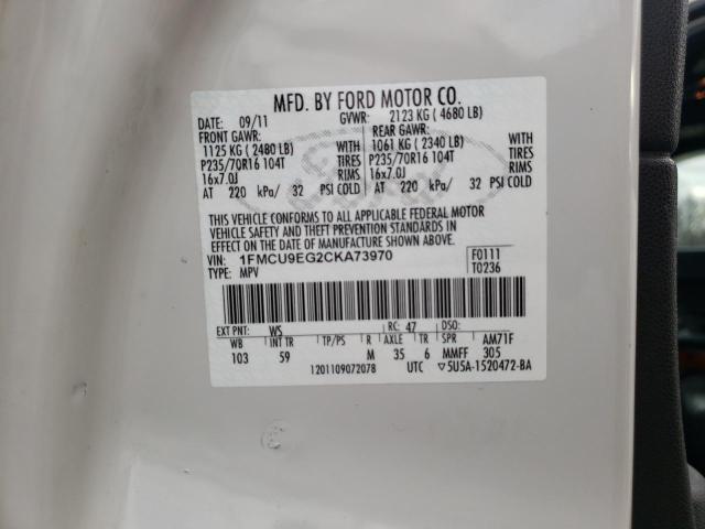 Foto 14 de la subasta – 2012 FORD ESCAPE LIM con VIN 1FMCU9EG2CKA73970
