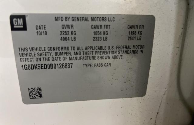 Photo 10 from auction – 2011 CADILLAC CTS PERFOR with VIN 1G6DK5ED0B0126837
