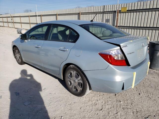 Photo 2 from auction – 2012 HONDA CIVIC HYBR with VIN JHMFB4F28CS000386