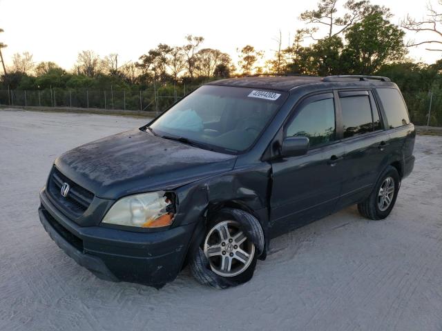 HONDA PILOT EXL 2004 with VIN 5FNYF18584B007387 - Photo from auction