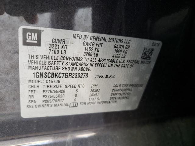 Photo 10 from auction – 2016 CHEVROLET TAHOE C150 with VIN 1GNSCBKC7GR339273